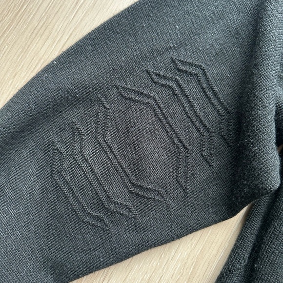 The North Face Wool Blend 1/4 Zip Sweater Men’s L Black Mock Neck - Picture 9 of 13